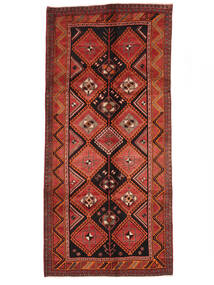 絨毯 ペルシャ ロリ 145X310 廊下 カーペット ダークレッド/ブラック (ウール, ペルシャ/イラン)
