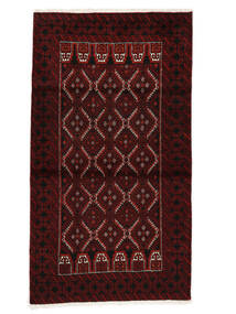 絨毯 ペルシャ バルーチ 97X175 ブラック/ダークレッド (ウール, ペルシャ/イラン)