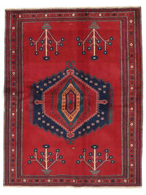 170X219 Dywan Orientalny Afszar Ciemnoczerwony/Czarny (Wełna, Persja/Iran) Carpetvista