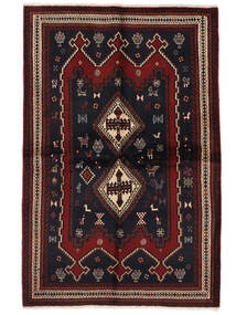 122X186 絨毯 オリエンタル アフシャル ブラック/茶色 (ウール, ペルシャ/イラン) Carpetvista