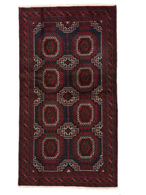 Alfombra Oriental Belouch 105X192 Negro/Rojo Oscuro (Lana, Persia/Irán)