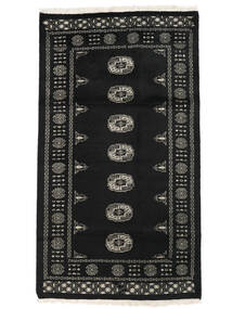 95X169 絨毯 パキスタン ブハラ 2Ply オリエンタル ブラック/ダークイエロー (ウール, パキスタン) Carpetvista