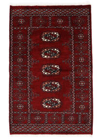  Orientalischer Pakistan Buchara 3Ply Teppich 96X149 Schwarz/Dunkelrot Wolle, Pakistan Carpetvista