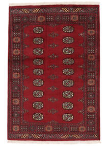 124X184 絨毯 オリエンタル パキスタン ブハラ 2Ply ダークレッド/ブラック (ウール, パキスタン) Carpetvista