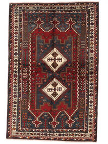 149X228 Afshar Teppich Orientalischer Schwarz/Dunkelrot (Wolle, Persien/Iran) Carpetvista