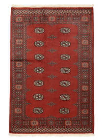 126X189 絨毯 オリエンタル パキスタン ブハラ 2Ply ダークレッド/ブラック (ウール, パキスタン) Carpetvista