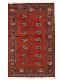 125X199 絨毯 オリエンタル パキスタン ブハラ 2Ply ダークレッド/ブラック (ウール, パキスタン) Carpetvista