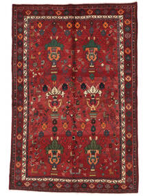 Afshar Teppich 157X235 Dunkelrot/Schwarz Wolle, Persien/Iran Carpetvista