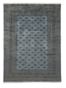  Orientalischer Pakistan Buchara 2Ply Teppich 274X373 Schwarz/Dunkelgrau Großer Wolle, Pakistan Carpetvista