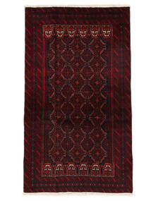  Persialainen Beluch Matot 97X166 Musta/Tummanpunainen Carpetvista