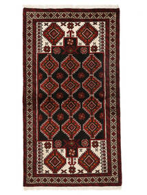 絨毯 オリエンタル バルーチ 102X187 ブラック/ダークレッド (ウール, ペルシャ/イラン)