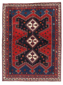 Tapis D'orient Afshar 167X221 Noir/Rouge Foncé (Laine, Perse/Iran)