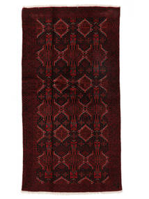  Persian Baluch Rug 102X190 Black/Dark Red Carpetvista