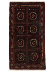  Persischer Belutsch Teppich 105X200 Schwarz/Braun (Wolle, Persien/Iran)