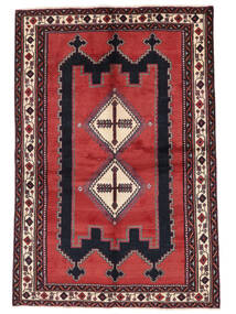 Afshar Teppich 158X235 Dunkelrot/Schwarz Wolle, Persien/Iran Carpetvista