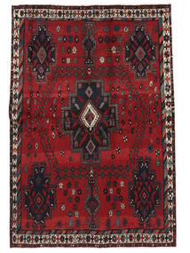 絨毯 ペルシャ アフシャル 162X236 ブラック/ダークレッド (ウール, ペルシャ/イラン)