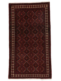 絨毯 バルーチ 88X156 ブラック/ダークレッド (ウール, ペルシャ/イラン)
