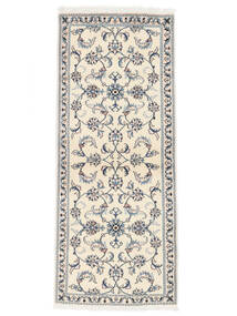 81X199 絨毯 オリエンタル ナイン 廊下 カーペット ベージュ/ダークグレー (ウール, ペルシャ/イラン) Carpetvista