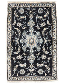 88X138 絨毯 ナイン オリエンタル 黒/濃いグレー (ウール, ペルシャ/イラン)