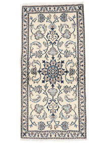 67X141 絨毯 オリエンタル ナイン ベージュ/ダークグレー (ウール, ペルシャ/イラン) Carpetvista