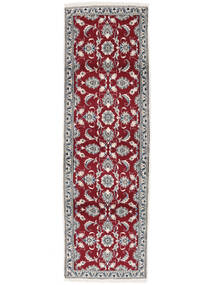 Nain Rug 76X247 Persian Wool Dark Red/Dark Grey Small Carpetvista