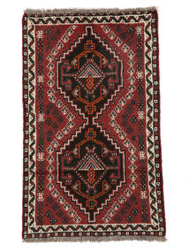 Tapis Persan Shiraz 72X120 Noir/Rouge Foncé (Laine, Perse/Iran)