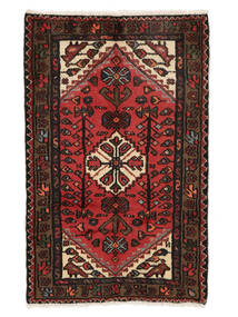  72X118 Hamadan Rug Black/Dark Red Persia/Iran Carpetvista