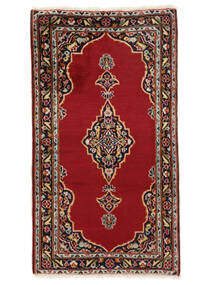 Tapete Oriental Kashan 68X121 Vermelho Escuro/Preto (Lã, Pérsia/Irão)