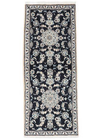 77X191 Nain Rug Oriental Runner
 Black/Dark Grey (Wool, Persia/Iran) Carpetvista