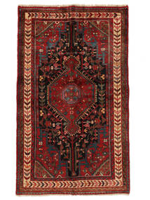 86X144 Dywan Orientalny Hamadan Czarny/Ciemnoczerwony (Wełna, Persja/Iran) Carpetvista