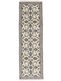  Persischer Nain Teppich 76X251 Läufer Beige/Dunkelgrau (Wolle, Persien/Iran)