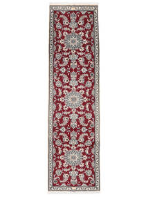 Dywan Orientalny Nain 79X283 Chodnikowy Ciemnoczerwony/Brunatny (Wełna, Persja/Iran)