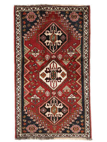 Ghashghai Teppe 84X148 Svart/Mørk Rød Ull, Persia/Iran Carpetvista