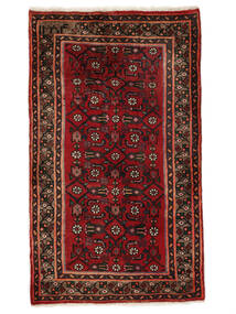 80X135 絨毯 アサダバード オリエンタル ブラック/ダークレッド (ウール, ペルシャ/イラン) Carpetvista
