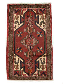 75X123 Alfombra Oriental Hamadan Rojo Oscuro/Negro (Lana, Persia/Irán) Carpetvista
