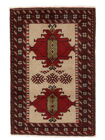 80X122 絨毯 オリエンタル バルーチ ブラック/茶色 (ウール, ペルシャ/イラン) Carpetvista