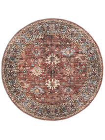  Washable Ø 160 Shabibi Oriental Rust Red Round Rug