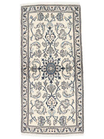  Orientalsk Nain Tæppe 69X144 Beige/Mørkegrå Uld, Persien/Iran Carpetvista