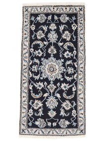 66X134 絨毯 ナイン オリエンタル 黒/濃いグレー (ウール, ペルシャ/イラン)