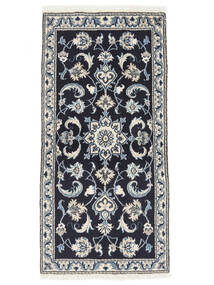  Persian Nain Rug 65X136 Black/Dark Grey Carpetvista