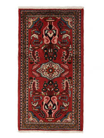 Tapete Lillian 67X125 Vermelho Escuro/Preto (Lã, Pérsia/Irão)