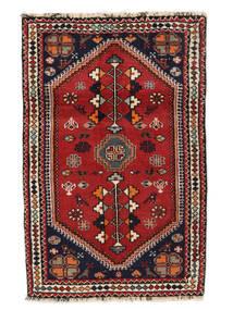 80X123 Ghashghai Vloerkleed Oosters Donkerrood/Zwart (Wol, Perzië/Iran) Carpetvista