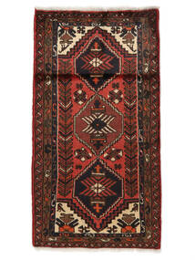  Persian Hamadan Rug 70X128 Black/Dark Red (Wool, Persia/Iran)