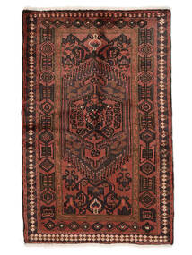  Oriental Hamadan Rug 80X127 Black/Dark Red Wool, Persia/Iran Carpetvista