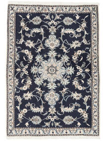 絨毯 ナイン 91X128 ブラック/ダークグレー (ウール, ペルシャ/イラン)