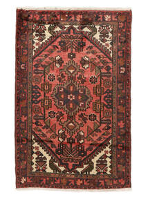 Persian Hamadan Rug 75X113 Black/Dark Red (Wool, Persia/Iran)