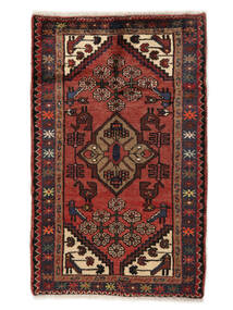 Hamadan Rug 75X118 Persian Wool Black/Dark Red Small 