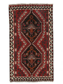  Persisk Shiraz Teppe 69X120 Svart/Mørk Rød (Ull, Persia/Iran