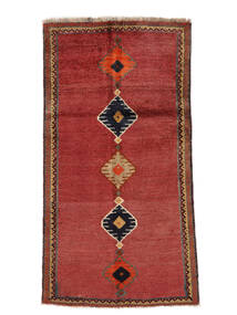  Qashqai Rug 70X134 Persian Wool Dark Red/Black Small Carpetvista