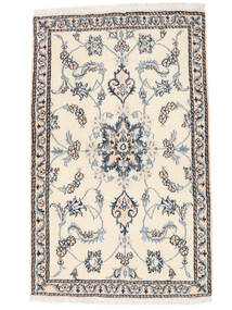  Persischer Nain Teppich 88X140 Beige/Dunkelgrau (Wolle, Persien/Iran)